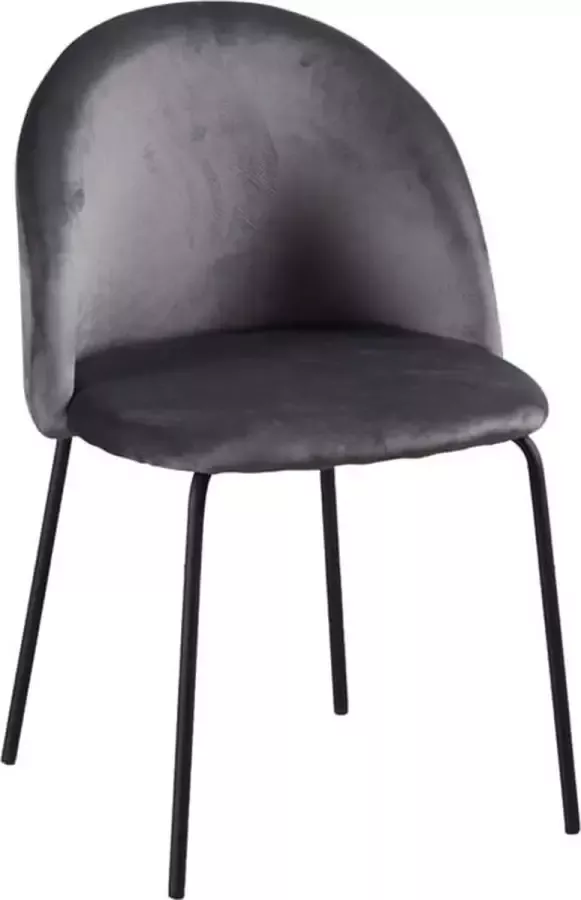 ZaZa Home & Office ZAZA Home Sam fluwelen eetkamerstoelen Grijs