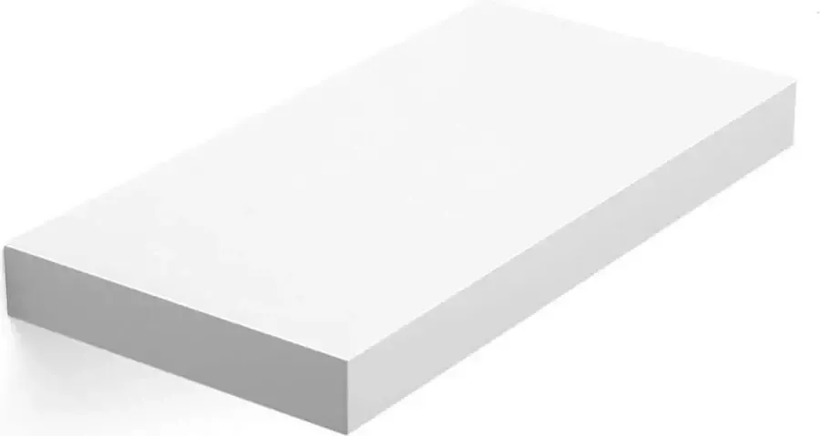 ZaZa Home & Office ZAZA Home Wandplank Hout Wit Wandplank Zwevend Wandplanken 40 x 20 x 3 8 cm