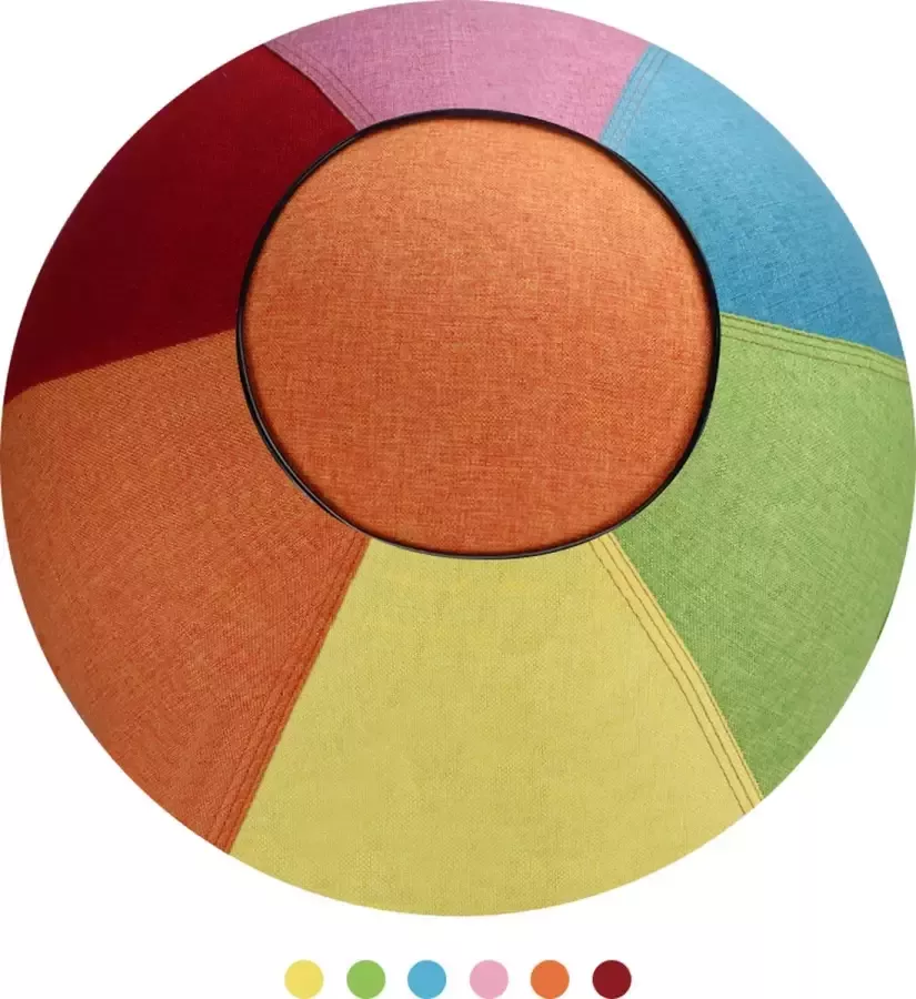ZAZA Home Zitbal yogabal ergonomische zitbal regenboog kleuren LHBTI 75CM