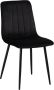 ZaZa Home & Office Zaza Home Jayden Fluwelen Eetkamerstoelen Set Van 2 Zwart - Thumbnail 1