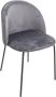 ZaZa Home & Office Zaza Home Sam Fluwelen Eetkamerstoelen Grijs - Thumbnail 1