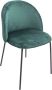 ZaZa Home & Office Zaza Home Sam Fluwelen Eetkamerstoelen Groen Set Van 2 - Thumbnail 1