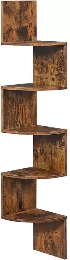 ZAZA Home Hoekplank Boekenplank Wandplank Bruin Hout
