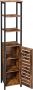 ZaZa Home & Office Zaza Home hoge kast smalle keukenplank met 3 planken en kast boekenplank hoge zijkast industrieel design woonkamer slaapkamer gang 37 x 30 x 167 cm vintage LSC37BX - Thumbnail 2