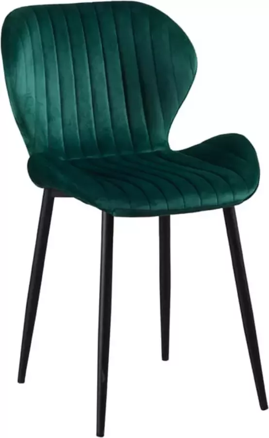 ZAZA Home Jay fluwelen eetkamerstoelen Groen