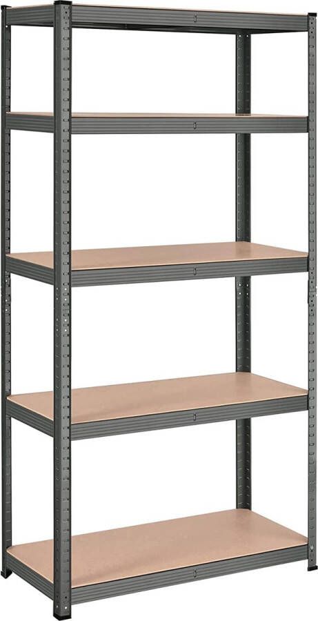 ZAZA Home Opbergrek Stellingkast Zwaar Rek Kelderrek 180 X 90 X 40 Cm Draagvermogen Tot 875 Kg 5 Verstelbare Planken Metalen Rek İnsteekrek Werkplaatsrek Grijs - Foto 1