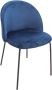 ZaZa Home & Office Zaza Home Sam Fluwelen Eetkamerstoelen Set Van 2 Blauw - Thumbnail 2