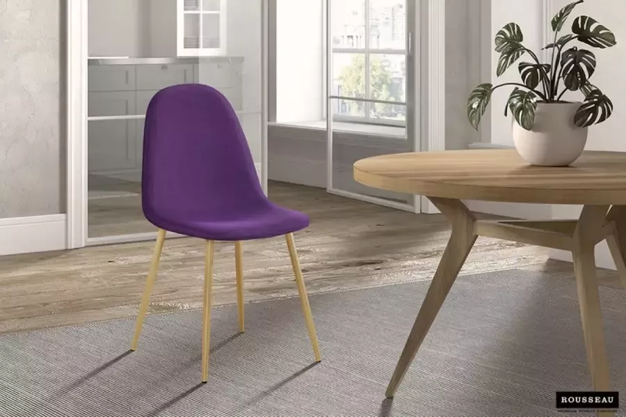 ZAZA Home Stoelenset Comfortabel Paarse stoffen - Foto 2