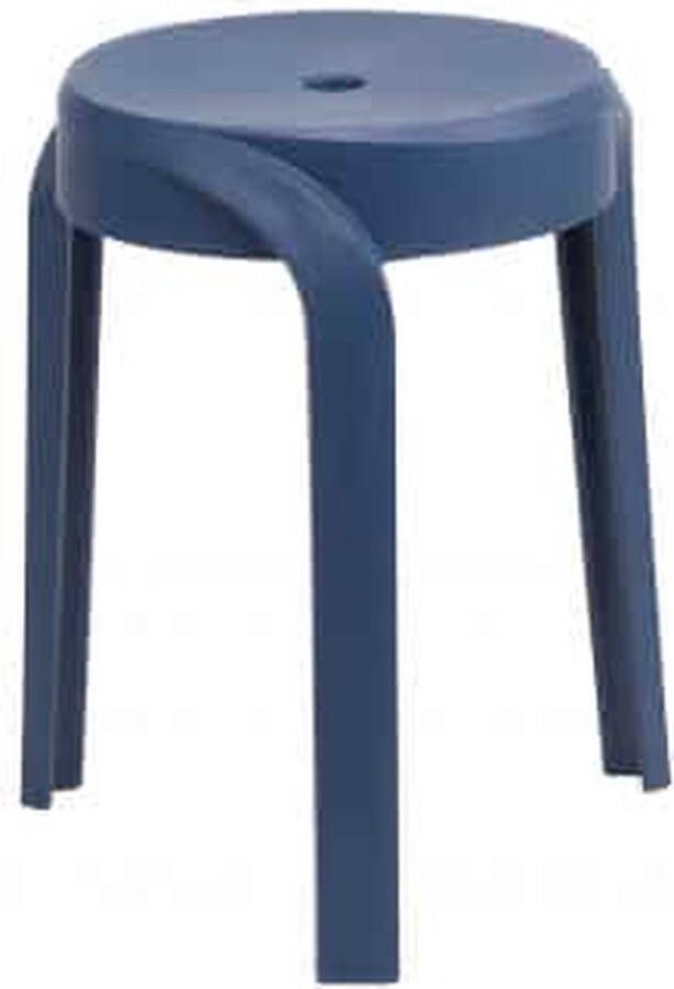 ZAZA Home Set Van 6 Tabouret 'Aimé' Donkerblauw