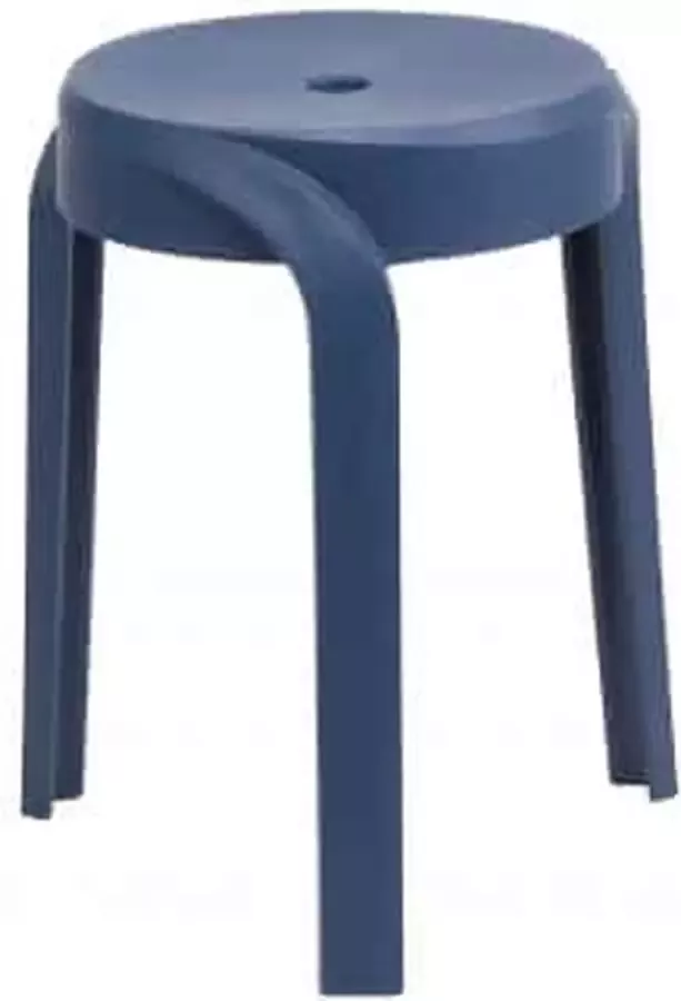 ZAZA Home Set van 6 tabouret 'Aimé' Donkerblauw