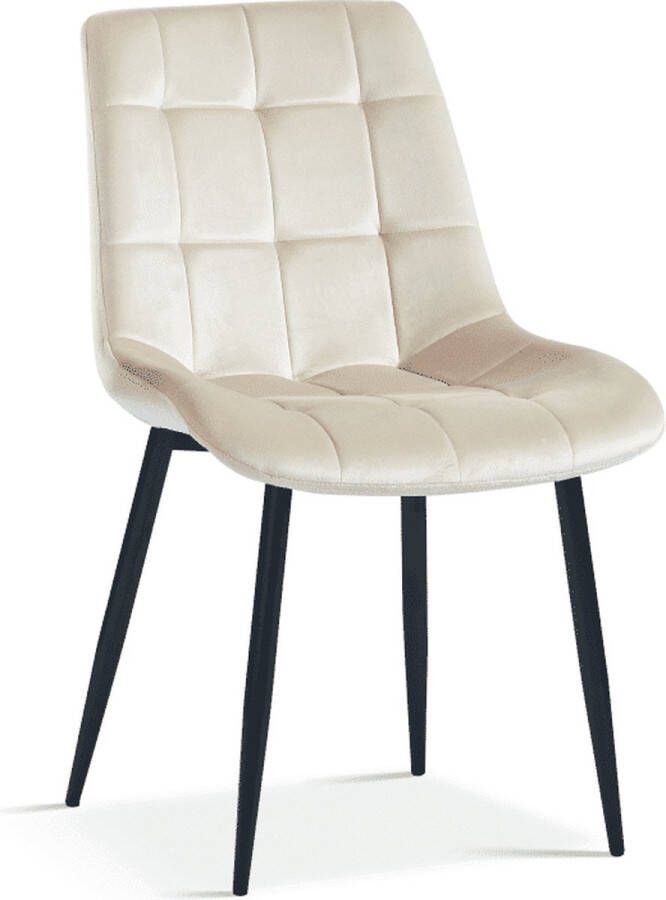 ZAZA Home Stoel 'Juta' Fluweel BeÄ±ge