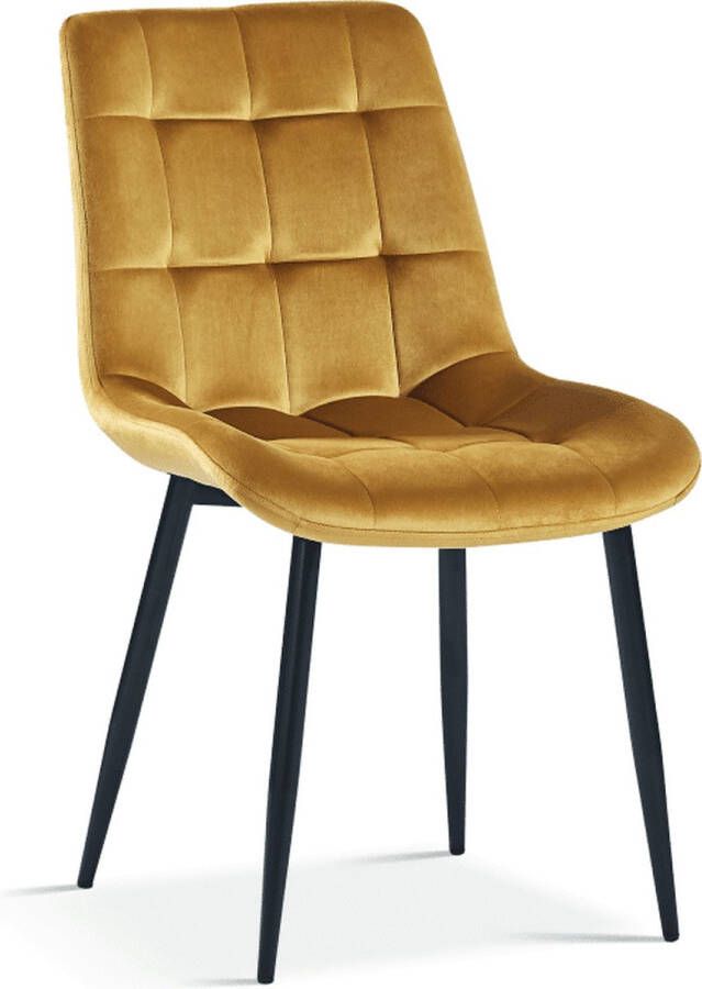 ZAZA Home Stoel 'Juta' Fluweel Goud