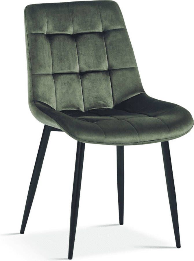 ZAZA Home Stoel 'Juta' Fluweel Groen