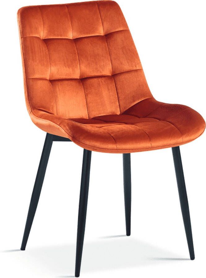 ZAZA Home Stoel 'Juta' Fluweel Oranje