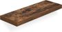 ZAZA Home VASAGLE wandplank 60 x 20 x 3 8 cm zwevende plank hangende plank voor foto's decoratie MDF-hout rustiek bruin LWS26BX - Thumbnail 1