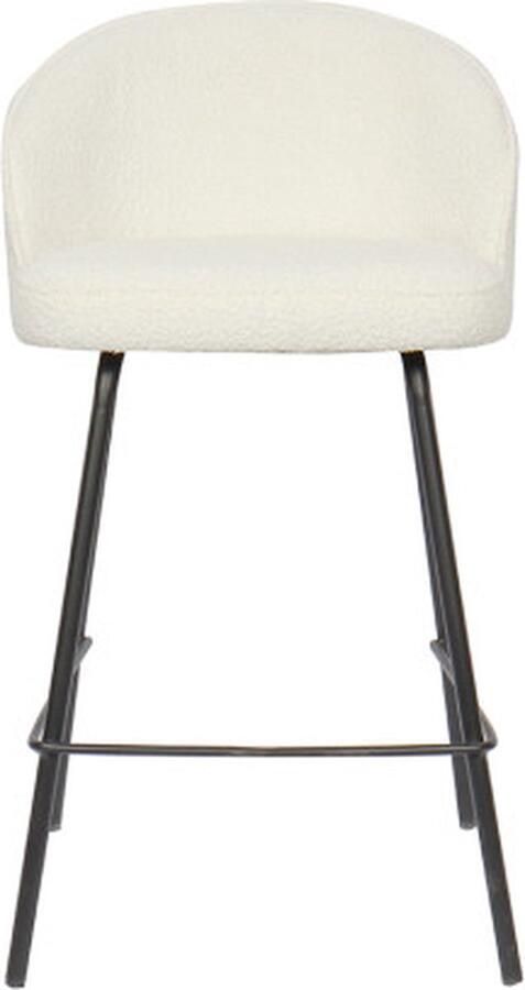 ZAZA Home Barstoel 'June' Wit Poten metaal en bekleding - Foto 2