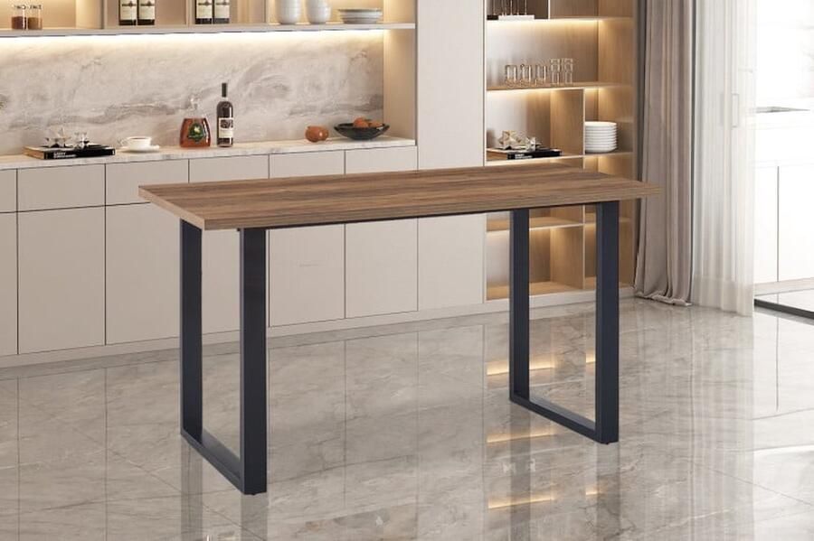 ZAZA Home Bartafel 'Alexander' 160 cm Decor Mango H 93 cm Poten metaal 8x4 cm blad decor ABS boord Top 36 mm - Foto 2