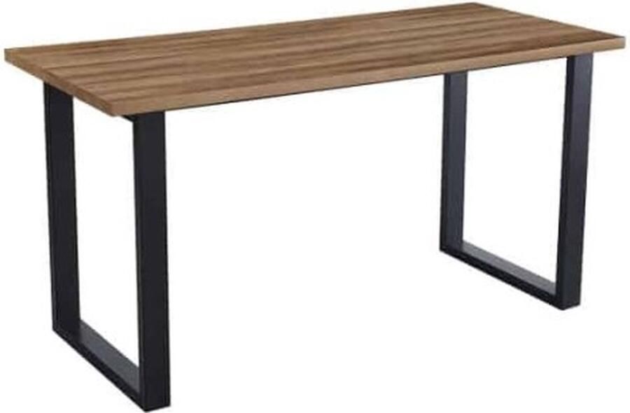 ZAZA Home Bartafel 'Alexander' 180 cm Decor Oude Eik H 93 cm Poten metaal 8x4 cm blad decor ABS boord Top 36 mm