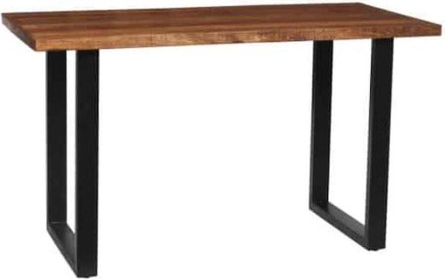 ZAZA Home Bartafel 'Nicola' 160 cm Mangolia H 93cm Structuur metaal blad exotisch hout mangolia Top 45 mm