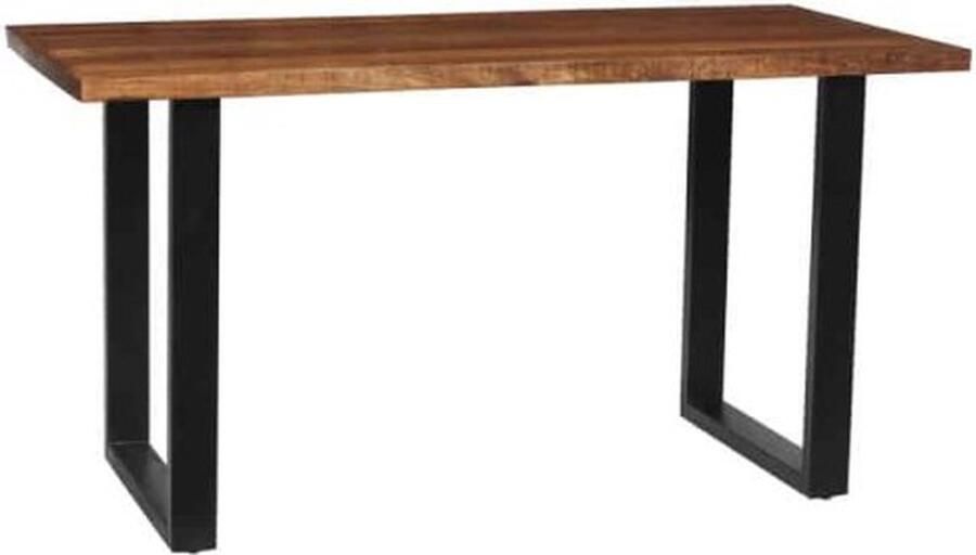 ZAZA Home Bartafel 'Nicola' 180 cm Mangolia H 93cm Structuur metaal blad exotisch hout mangolia Top 45 mm