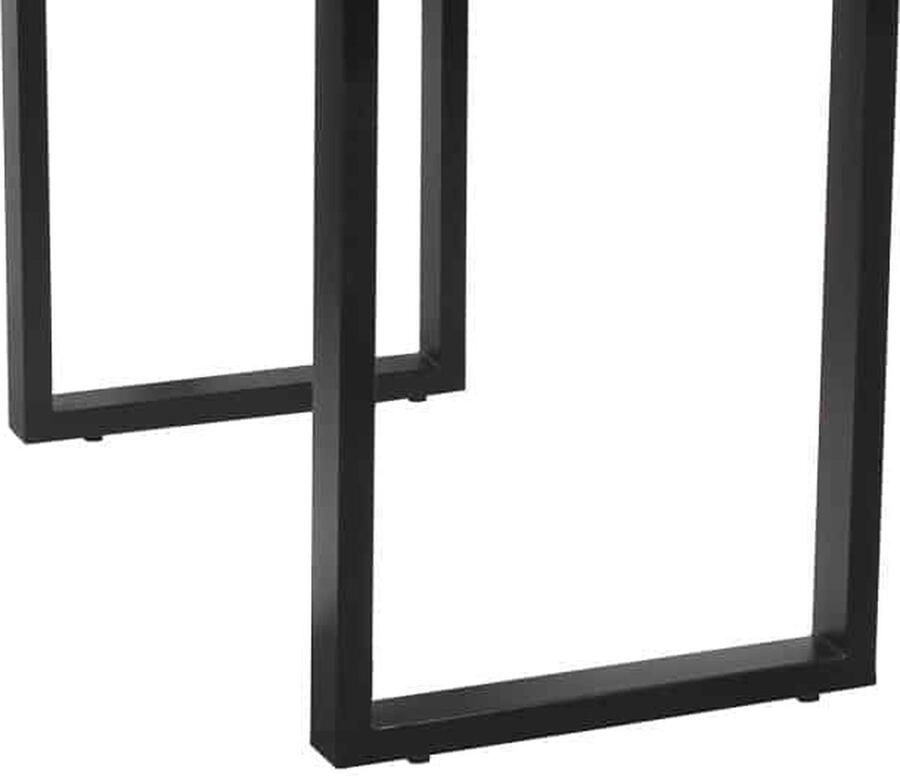 ZAZA Home Bartafel 'Nicola' 180 cm Mangolia zwart H 93cm Structuur metaal blad exotisch hout mangolia Top 45 mm - Foto 2