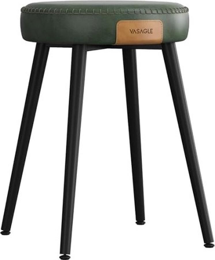 ZAZA Home Bosgroene Kunstleren Eetkamerstoel en Keukenstoel Eenvoudige Montage 48 2 cm Hoog Voor Keuken en Eetkamer