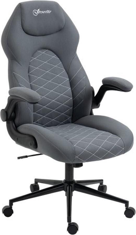 ZAZA Home ergonomische-bureaustoel-met-kantelfunctie-verstelbare-armleuningen-en-zacht-kussen-draaistoel-voor-op-kantoor-en-thuiskantoor