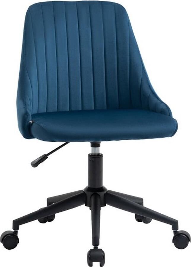 ZAZA Home bureaustoel-draaistoel-in-hoogte-verstelbaar-woonkamerstoel-bureau-stoel-blauw-met-ergonomisch-design