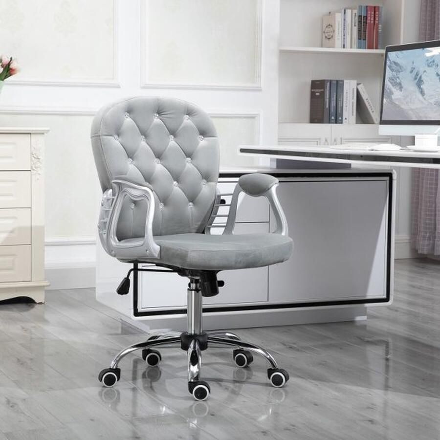 ZAZA Home Bureaustoel ergonomische bureaustoel Chief Armchair Peded Backrest Gray 59 5 x 60 5 95-105 cm