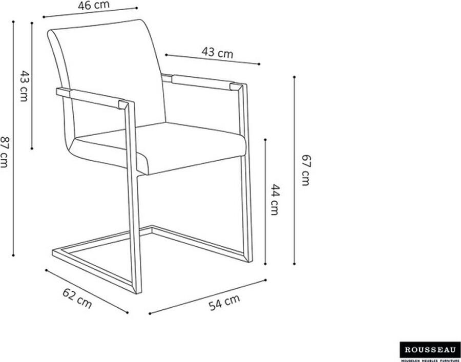ZAZA Home Eetkamerstoel 'Brigitte' Fluweel Groen Poten metaal en bekleding velours