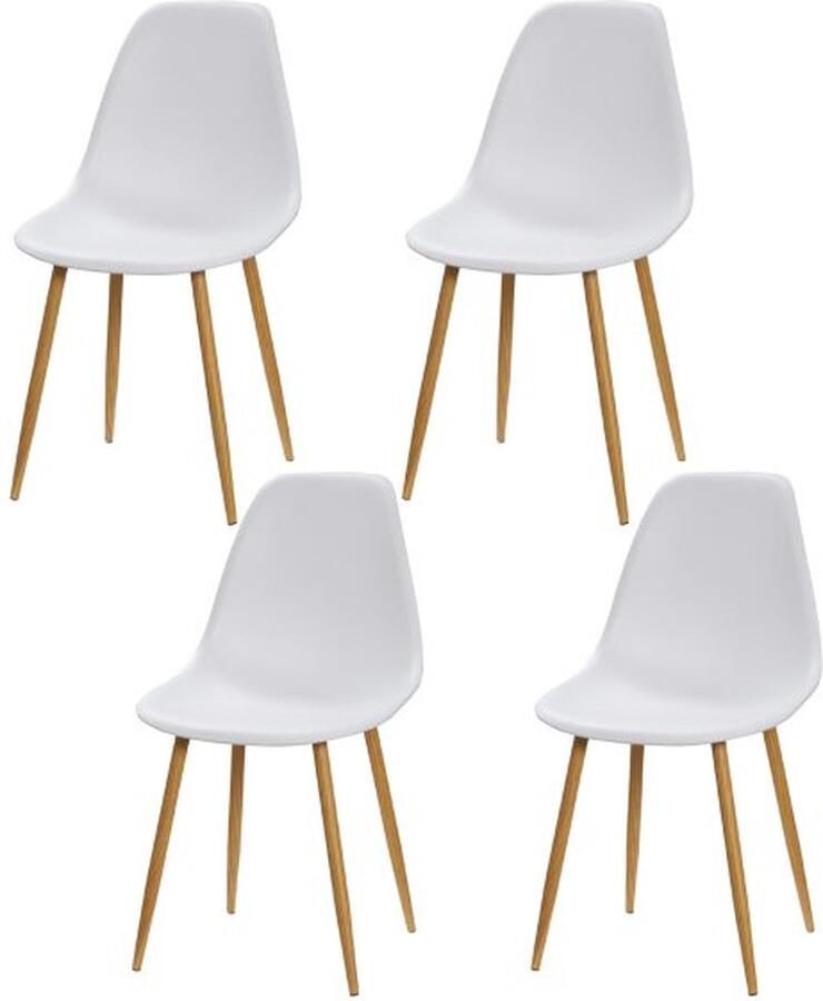 ZAZA Home eetkamerstoelen-4-stuks-met-rugleuning-metalen-poten-voor-eetkamer-woonkamer-45-x-52-x-85-5-cm-wit-natuur
