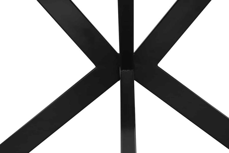 ZAZA Home Eettafel 'Apollo' 180 cm Deens Ovaal Steen Grijs Structuur metaal blad steen Top 10 mm - Foto 2