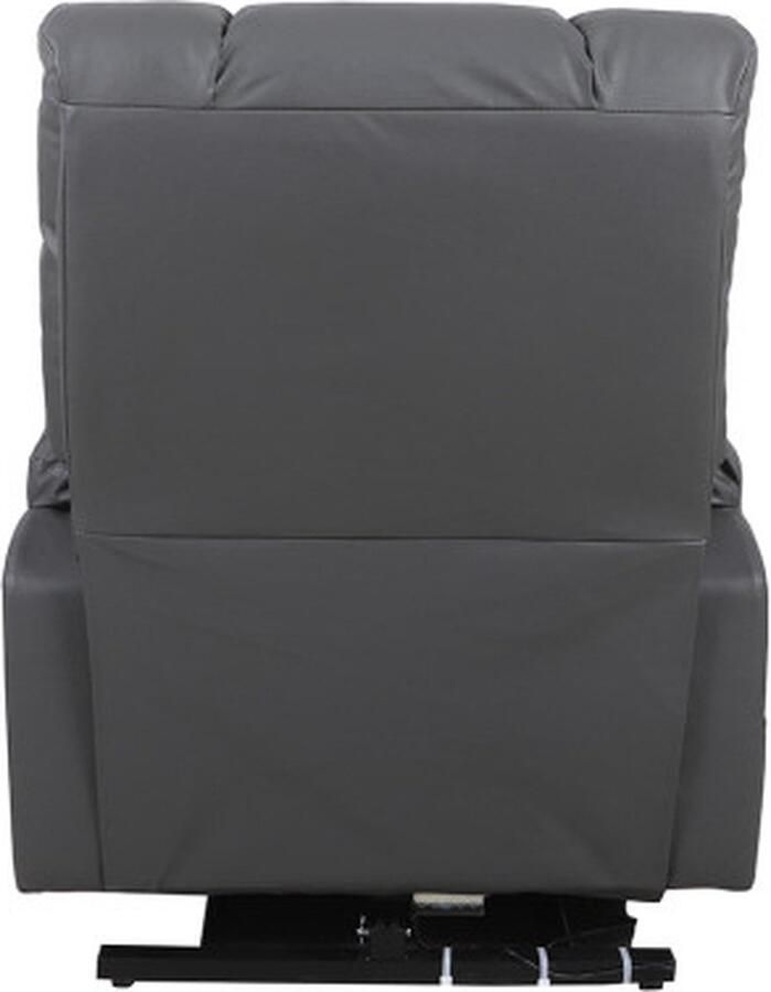 ZAZA Home Electrische Relax Fauteuil 'Osaka' PU Grijs Poten metaal en bekleding PU Max.110 kg met lift - Foto 2