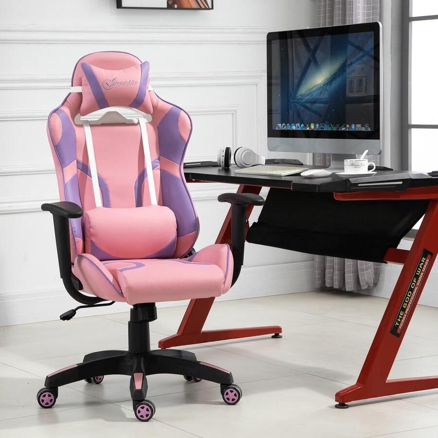 ZAZA Home Gamestoel MaxGaming Comfortabel zitcomfort Ergonomisch Zwart