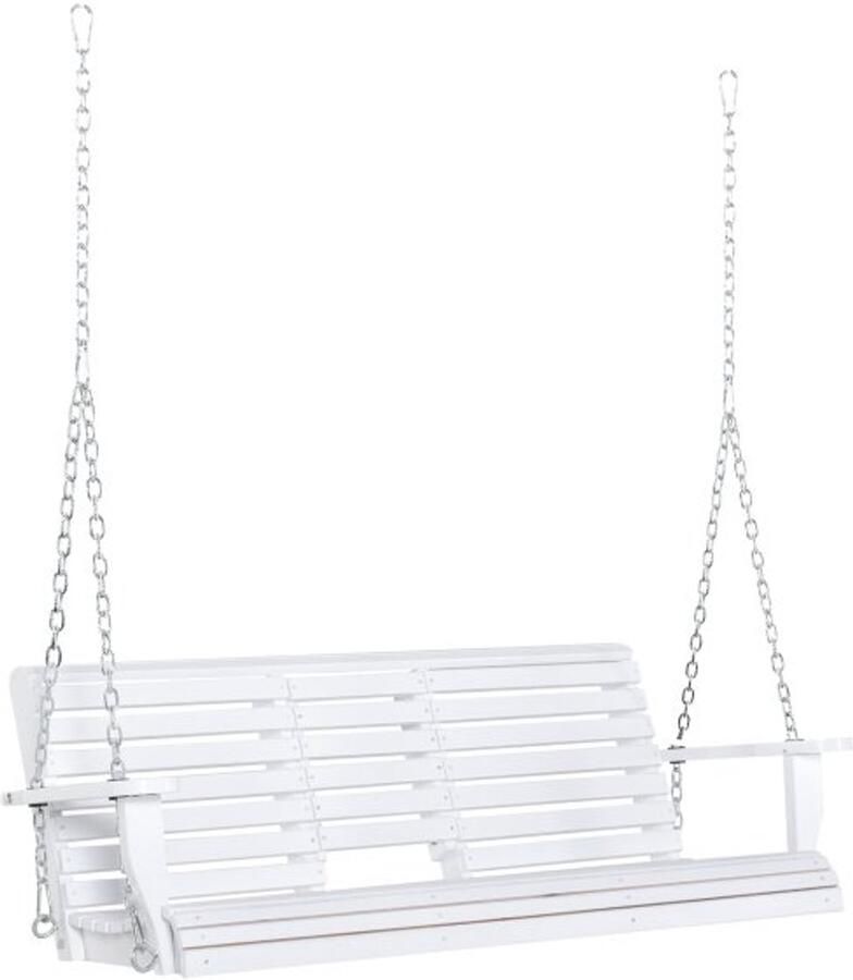 ZAZA Home Hangbank Patio Comfort Inklapbare salontafel Wit