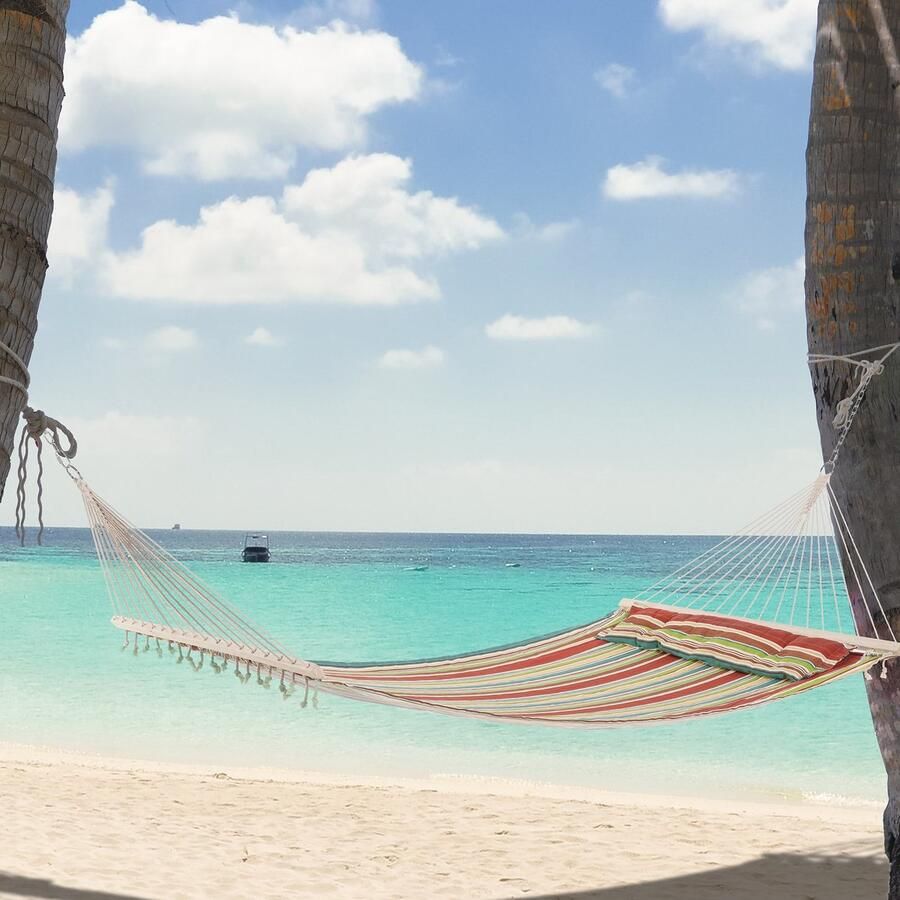 ZAZA Home Hangstoel Hangmat schommelende fauteuil 188 x 140 cm Gekleurd gestreept