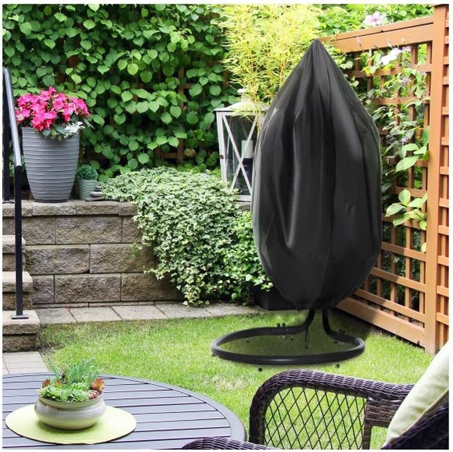 ZAZA Home Hangstoel Cover Waterdicht 210D Oxford Outdoor Beschermende deksel voor hangende mand Schwingessel Hängertühl Beschermende deksel Ø115 x 190H CM