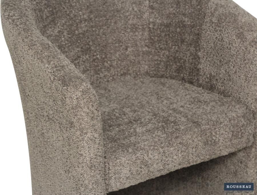 ZAZA Home Kuipstoel 'Charlie' Bouc Bruin Structuur spaanderplaat en bekleding polyester - Foto 2