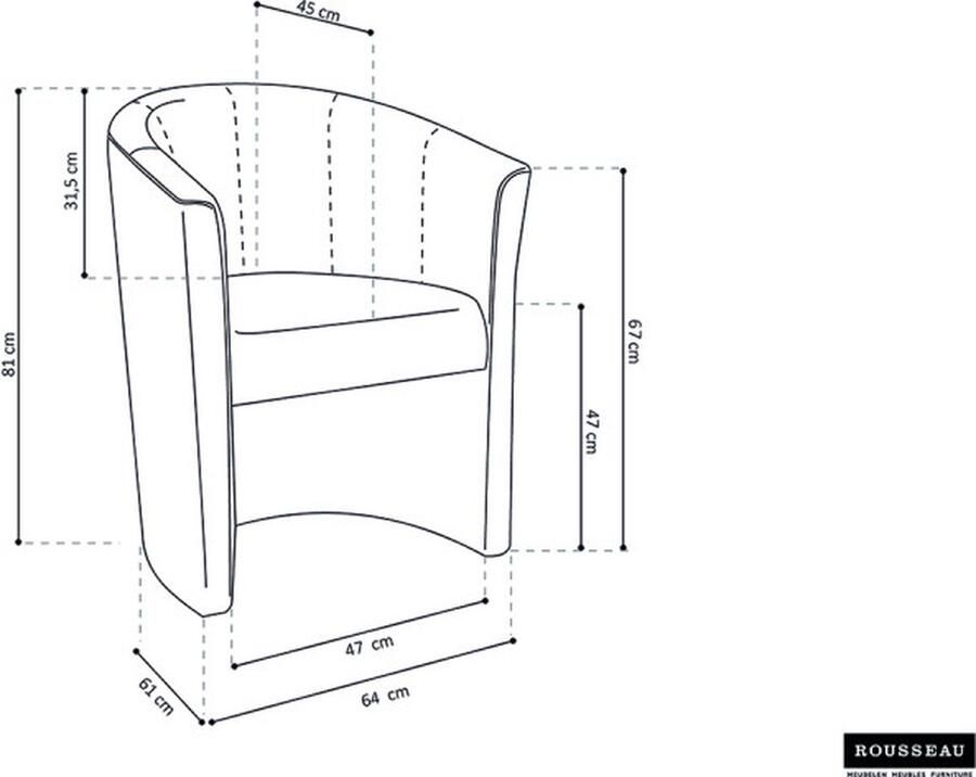 ZAZA Home Kuipstoel 'Charlie' Teddy stof Zand Structuur spaanderplaat en bekleding polyester