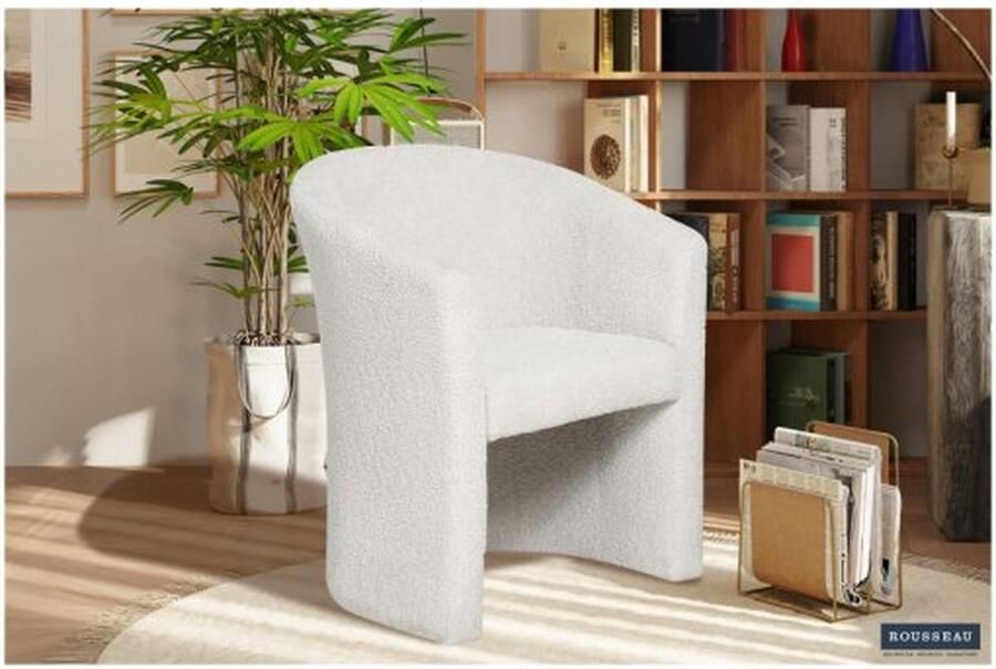 ZAZA Home Kuipstoel 'Charlie' Zand Structuur spaanderplaat en bekleding polyester