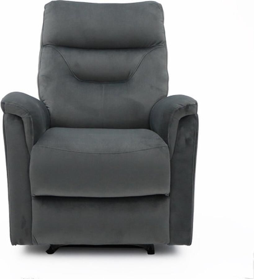 ZAZA Home Relax Fauteuil 'Breda' manueel verstelbaar Elephant Grijs Poten metaal en bekleding PU Max. 110 kg - Foto 2