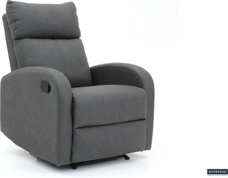 ZAZA Home Relax Fauteuil 'France' manueel verstelbaar PU Zwart Poten metaal en bekleding PU Max. 110 kg - Foto 2