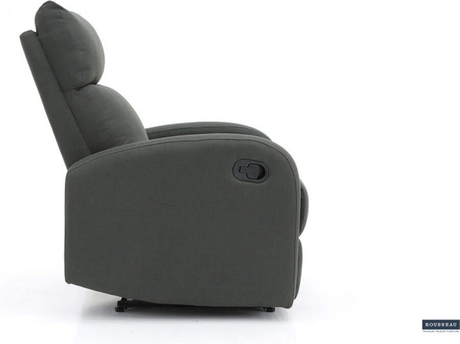 ZAZA Home Relax Fauteuil 'France' manueel verstelbaar Stof Grijs Poten metaal en bekleding Stof Max. 110 kg - Foto 2