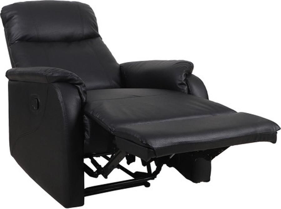 ZAZA Home Relax Fauteuil 'Tokio' manueel verstelbaar PU Zwart Poten metaal en bekleding PU Max. 110 kg - Foto 2