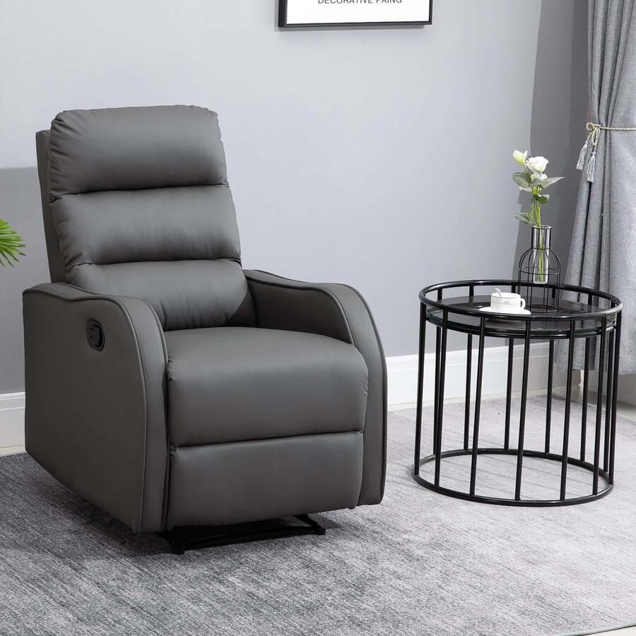 ZAZA Home Ontspan leunstoel ruststoel met een afvalfunctie leugenfunctie roteerbare televisie -fauteuil liggende stoel met bekerhouder tv -leunstoelmicrofiber doek