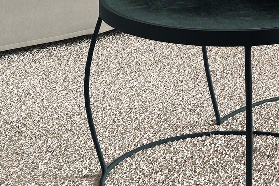 ZAZA Home Salontafel 'Lars' 2-delig Mangolia zwart Structuur metaal blad exotisch hout mangolia - Foto 2