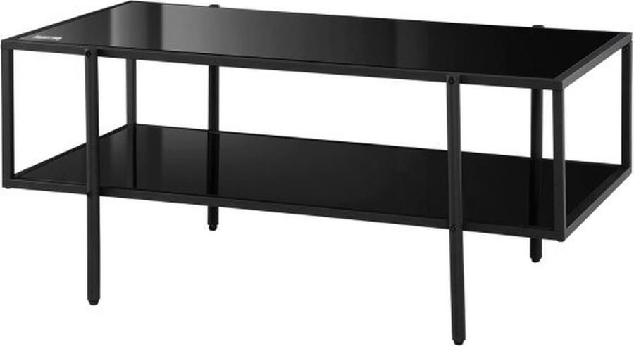 ZAZA Home Salontafel ModernLivin Opbergruimte Gehard glas Zwart