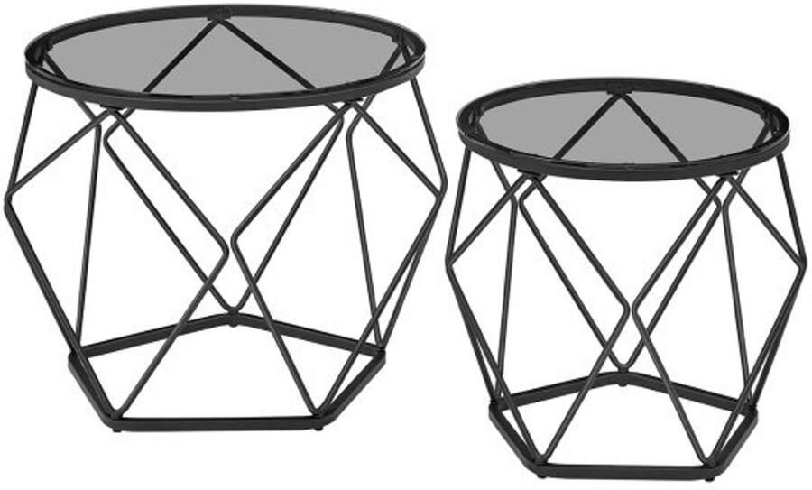 ZAZA Home Salontafels Elegance Home Moderne stijl Afneembaar tafelblad Grijs Zwart