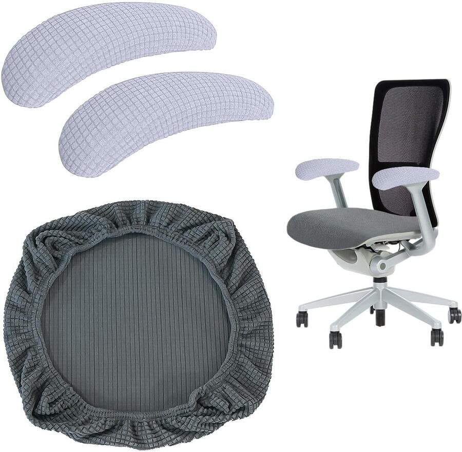 ZBHDEYG 1 zitkussenhoes 1 paar maïspatroon armleuninghoezen enkele stoelhoes elastische stoelhoes stoelbeschermerhoes geruite stoelhoes antislip kussenhoes