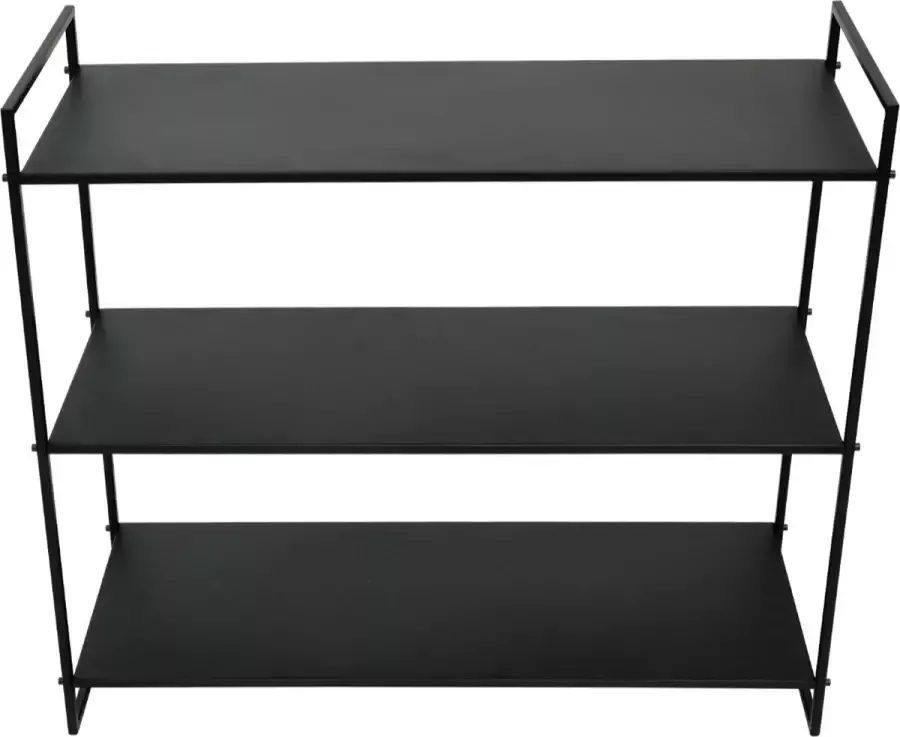 ZD Trading Metal wall cabinet Metalen kast met legplanken -zwart- 77 x 30 x 68 cm